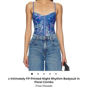 free people printed night rhythm bodysuit